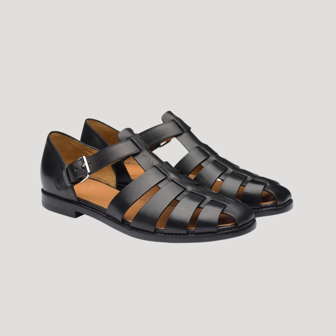 Women's Leather Fisherman Flat Sandals