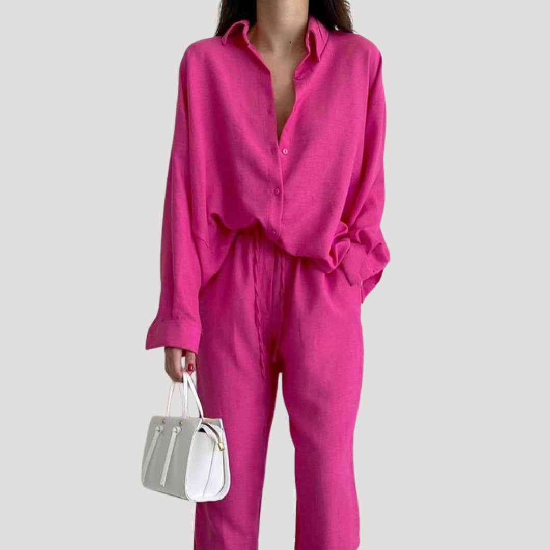 Women’s Linen Shirt and Trousers Co-Ord Set