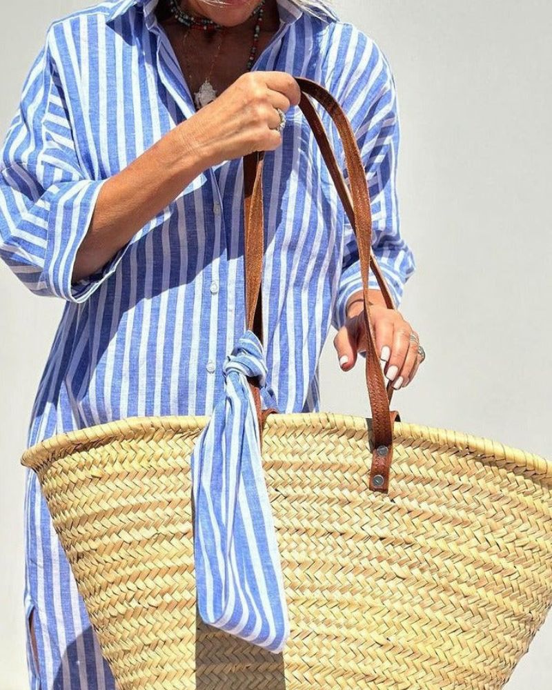 Women's Timeless Striped Summer Shirt Dress