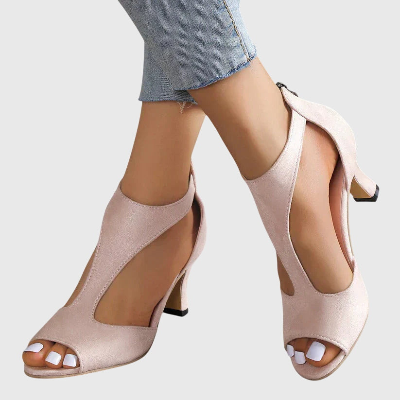 Women's Spring Cutout Open-Toe Heels