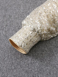 Women’s Sequin Off-Shoulder Mini Dress - Elegant Evening Look
