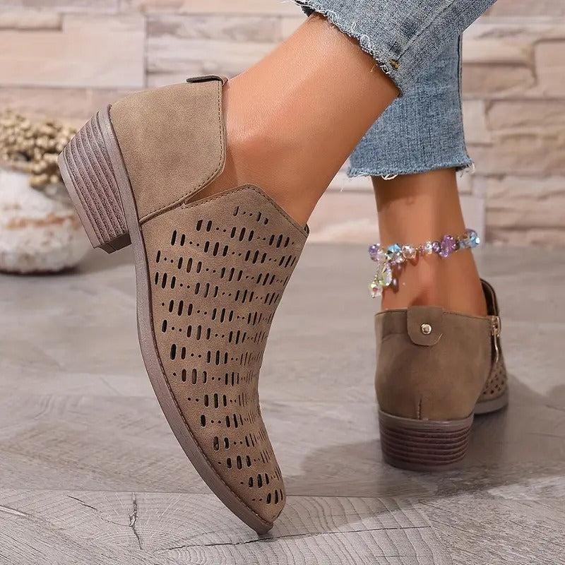Women's Spring Casual Cutout Ankle Boots