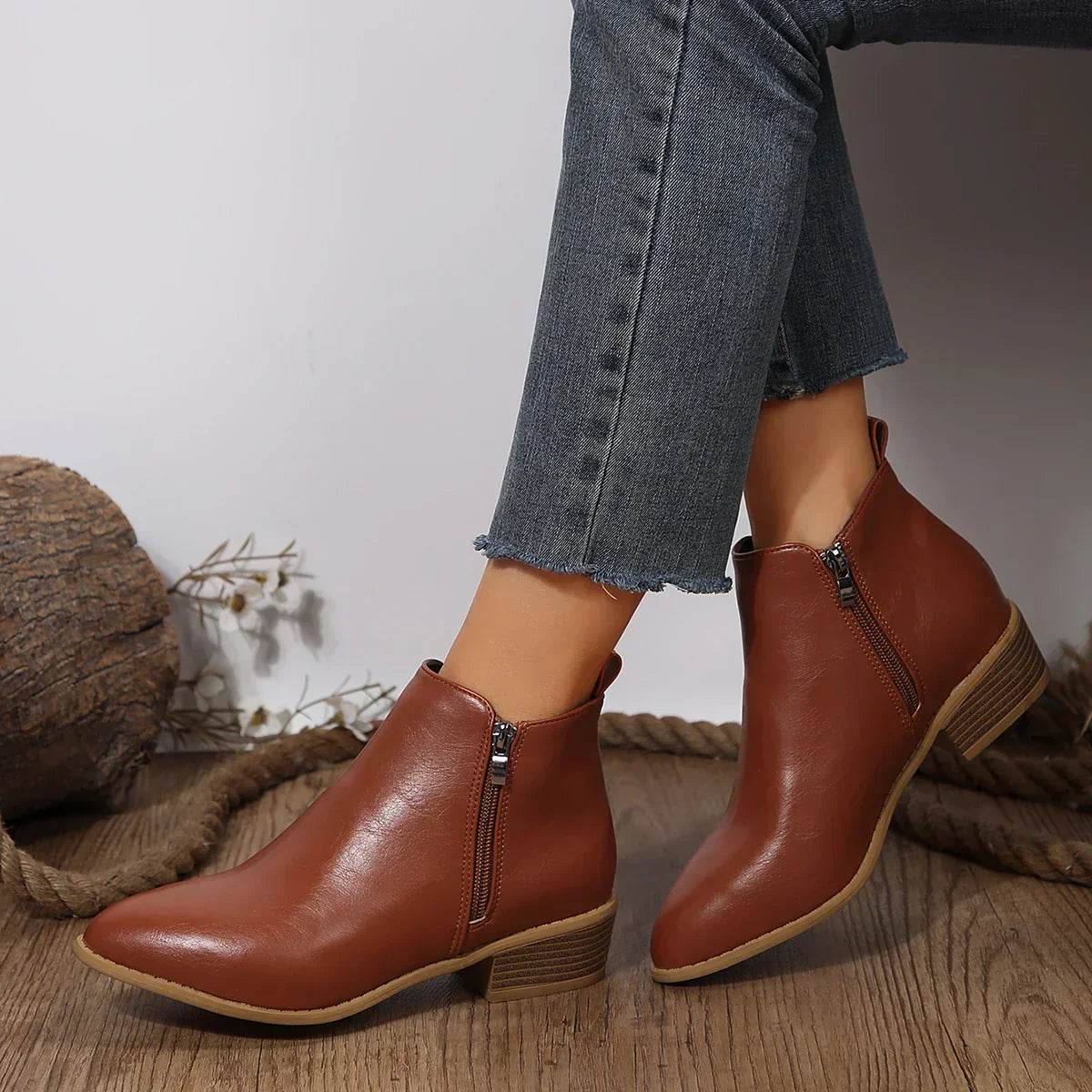Women's Spring Casual Side-Zip Ankle Boots