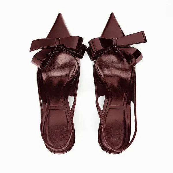 April - Bow Slingback Heels