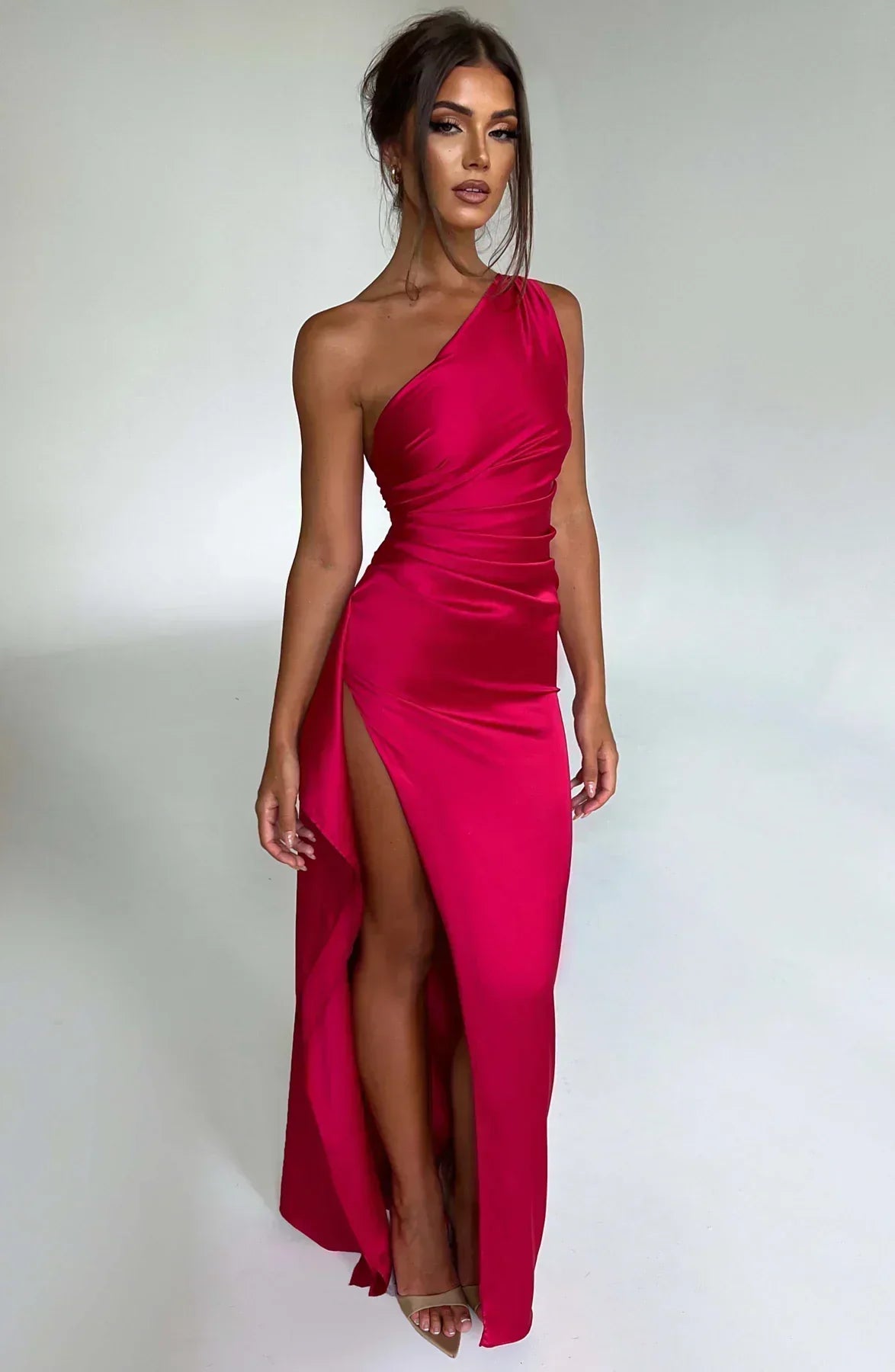 Women's Asymmetric Evening Maxi Dress