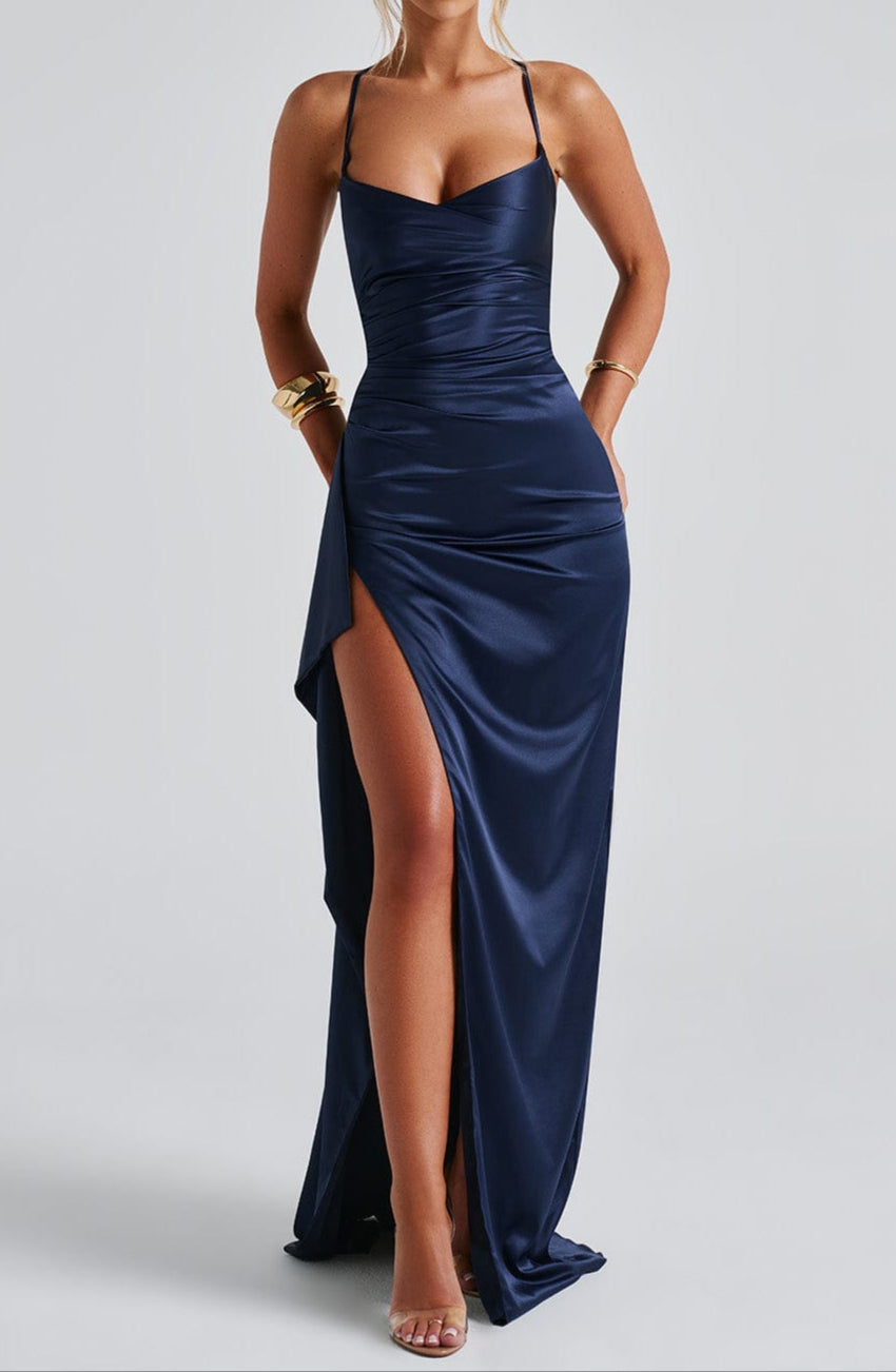 Women's Strappy High-Slit Dress