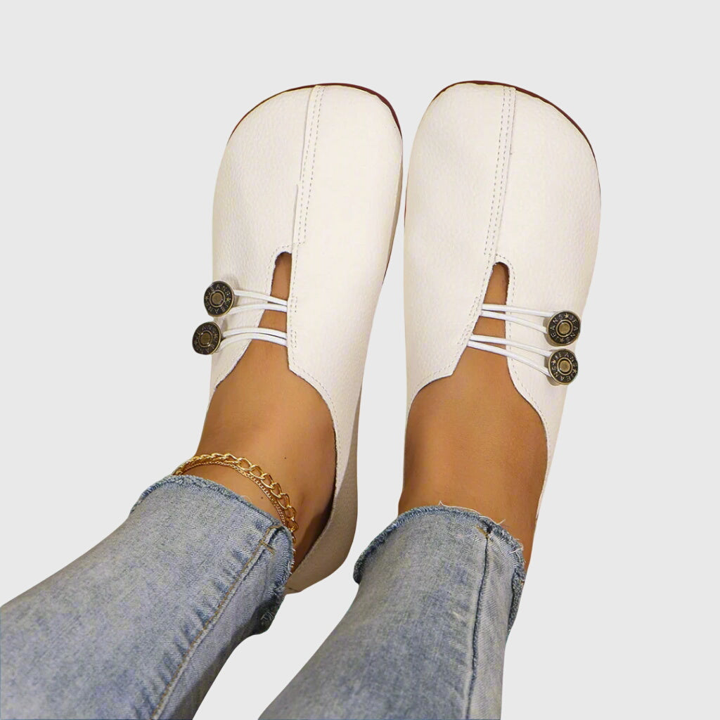 Women's Spring Casual Slip-On Button Flats