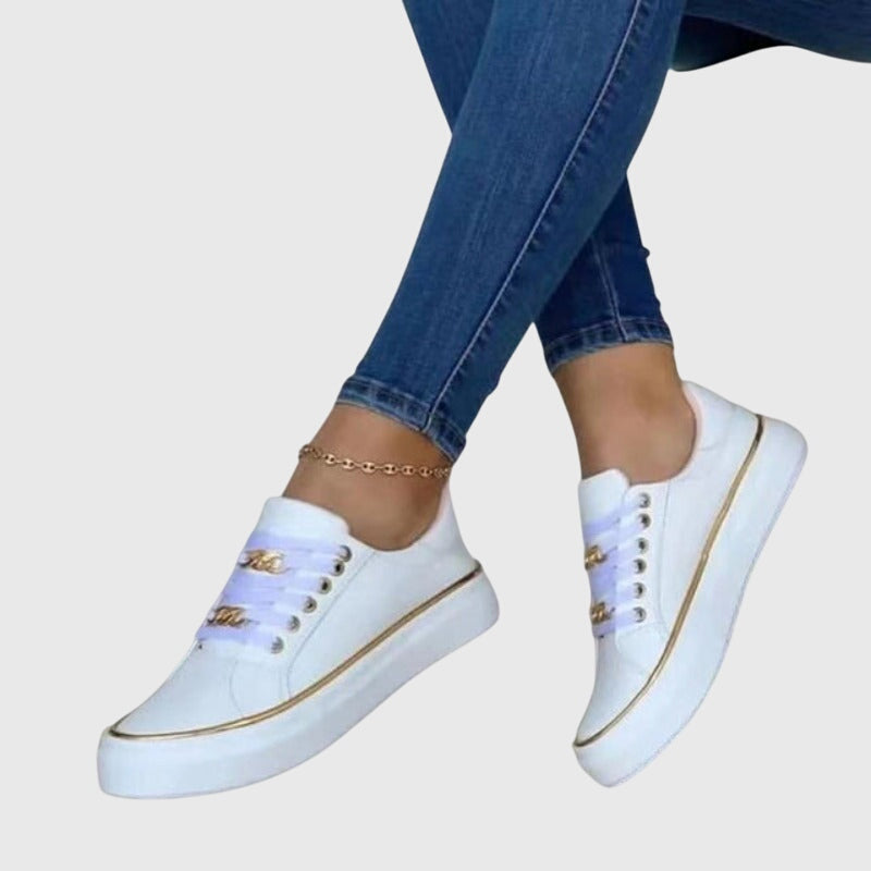 Women's Spring Velvet Lace-Up Casual Sneakers