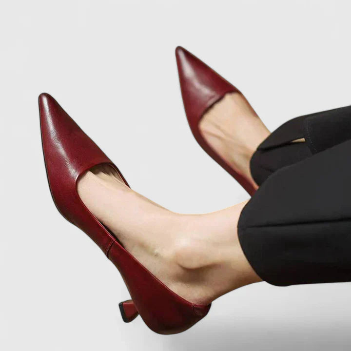 Women's Classic Pointed-Toe Low Heel Pumps