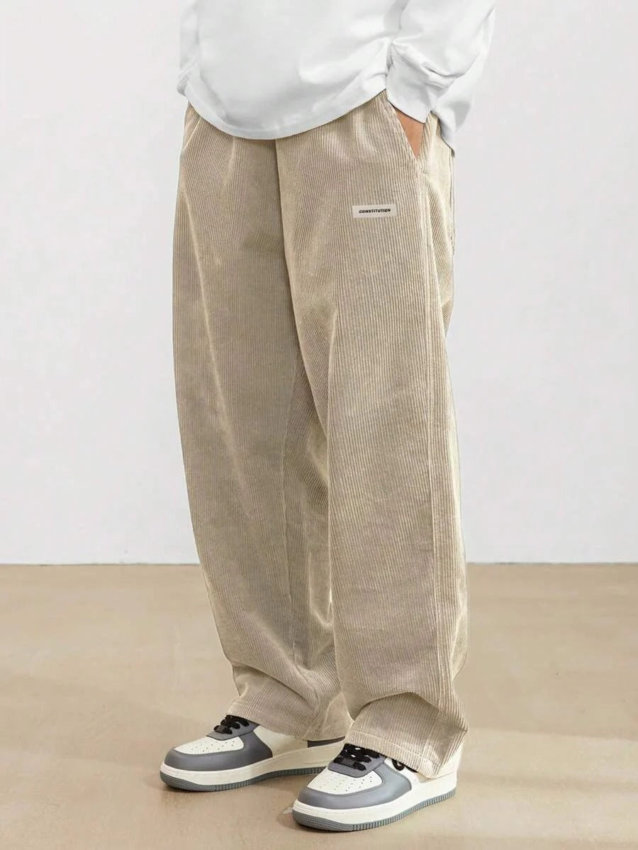 Men’s Summit Corduroy Relaxed Trousers - Wide-Leg Pants