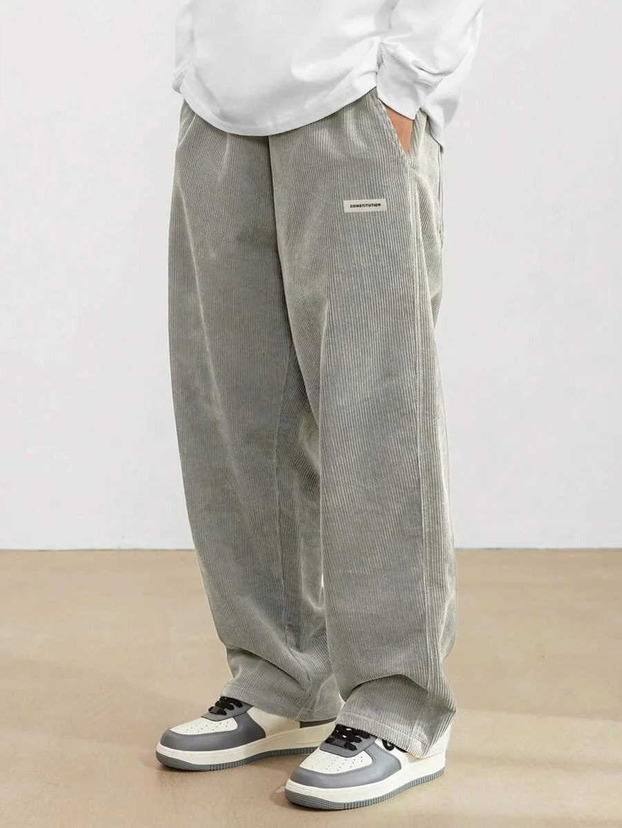 Men’s Summit Corduroy Relaxed Trousers - Wide-Leg Pants