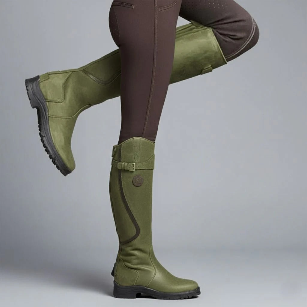 Women’s Tall Rubber Riding Boots - Waterproof Knee-High Style