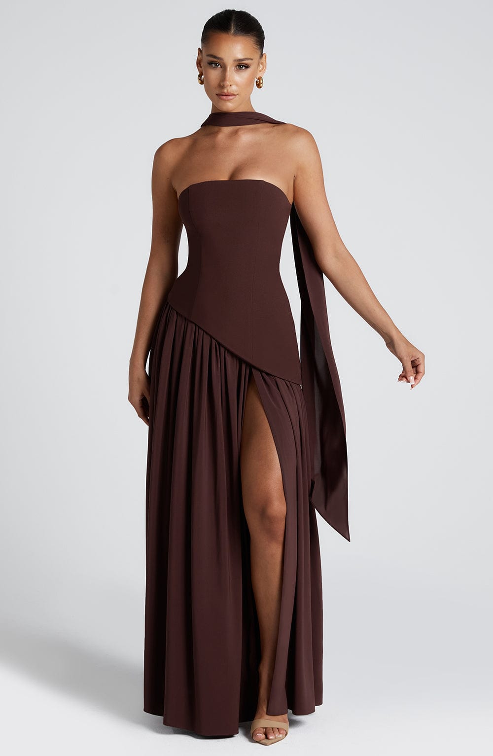 Kalinda - Crimson Allure Dress