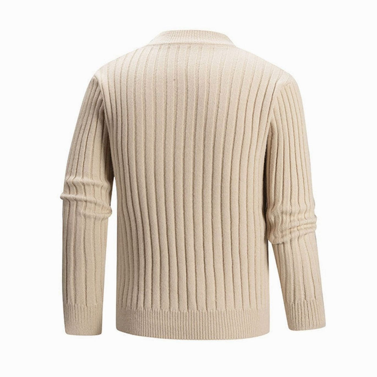 Men's Cable-Knit Mock-Neck Regular-Fit Ribbed Jumper