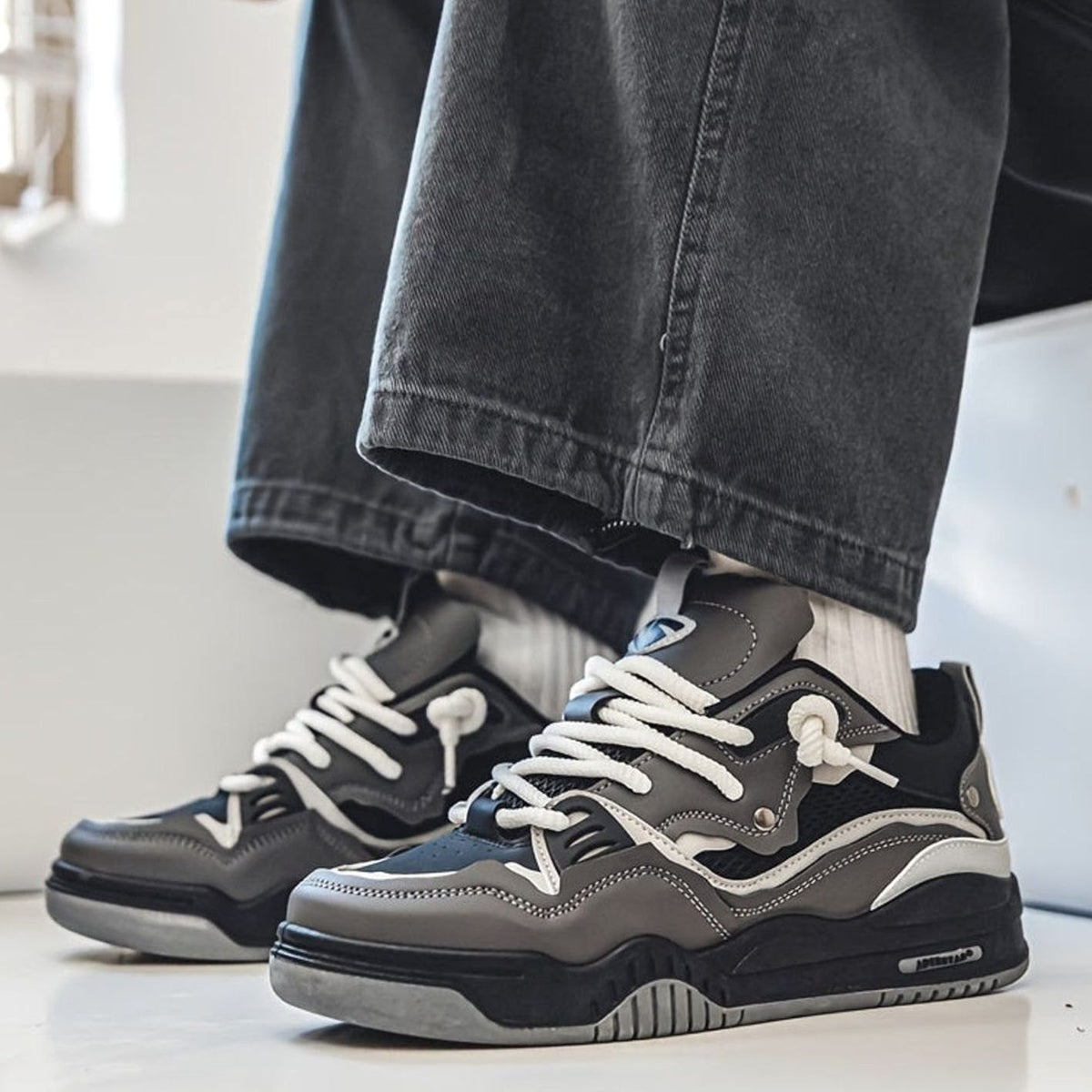 Men's Chunky Low-Top Lace-Up Fashion Trainers
