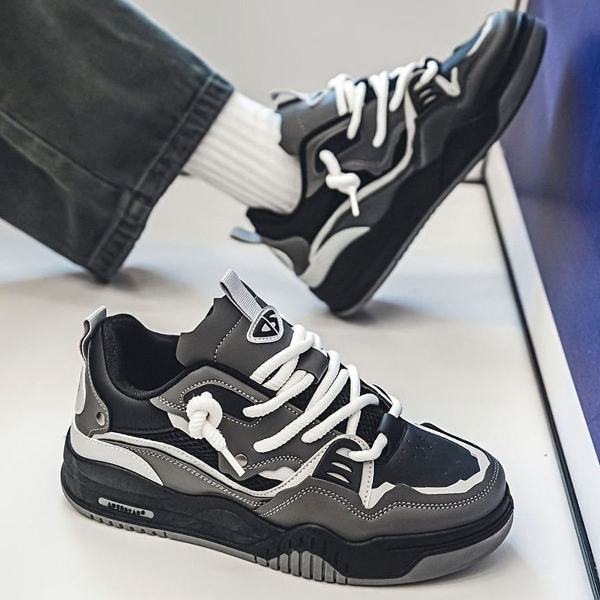 Men's Chunky Low-Top Lace-Up Fashion Trainers