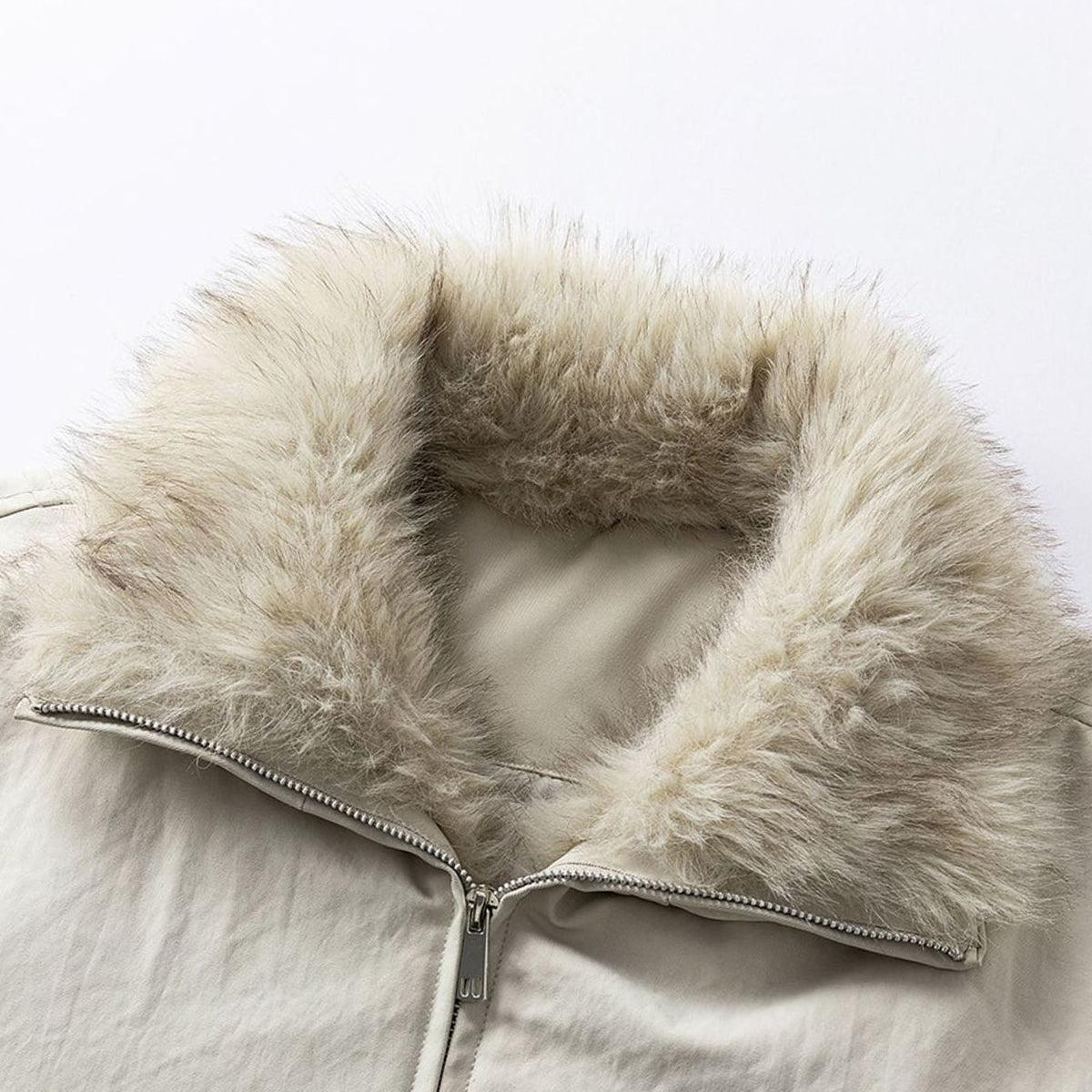 Men's Faux Fur Lined Bomber Winter Jacket