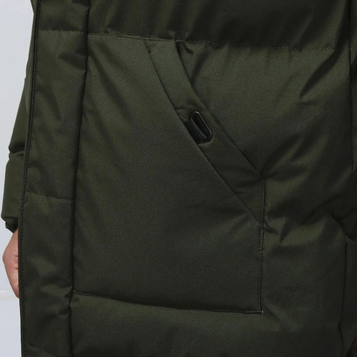 Men's Hooded Long-Line Quilted Puffer Jacket