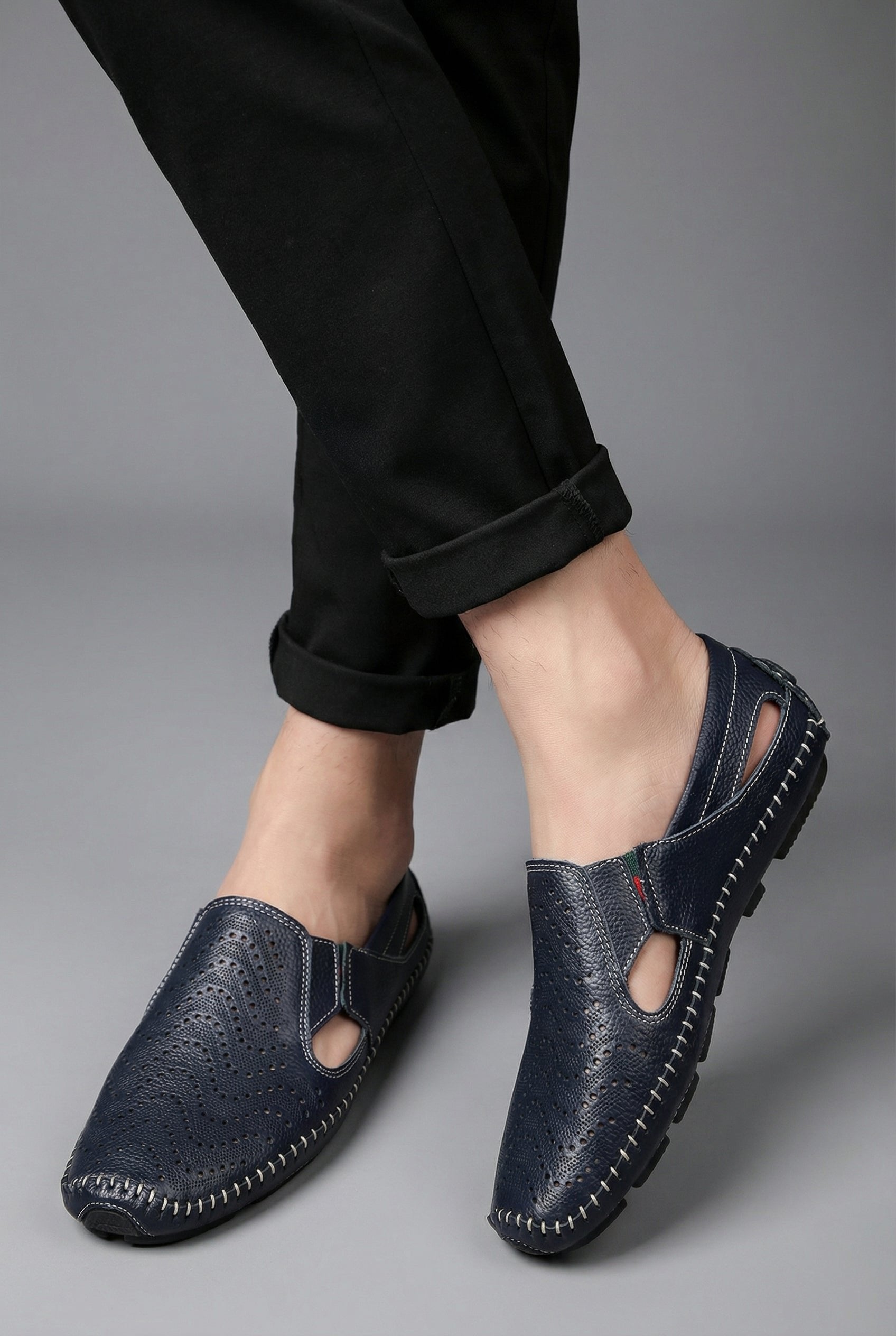 Men's Perforated Slip-On Breathable Summer Loafers