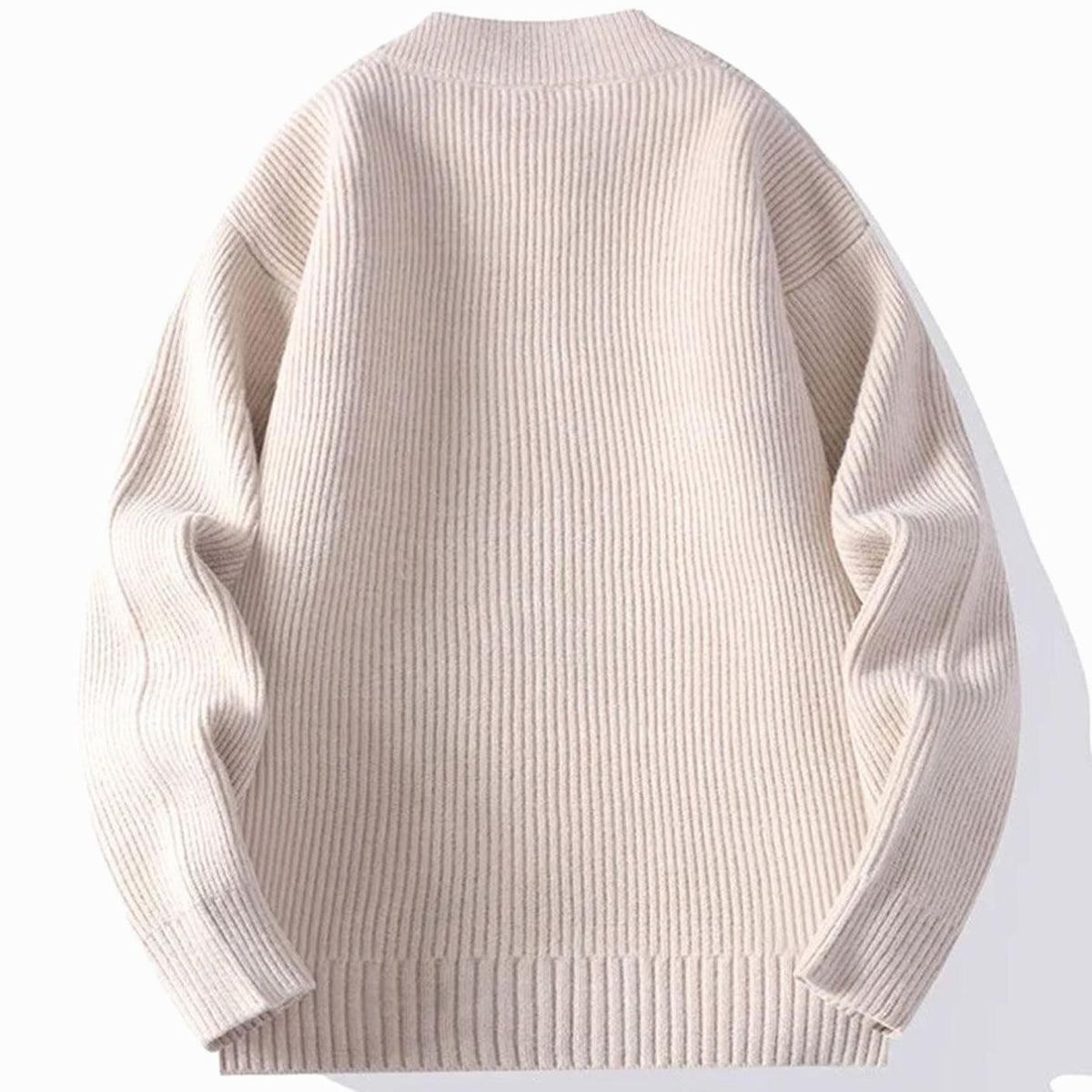 Men's Ribbed Knit Full-Zip Cardigan Jacket
