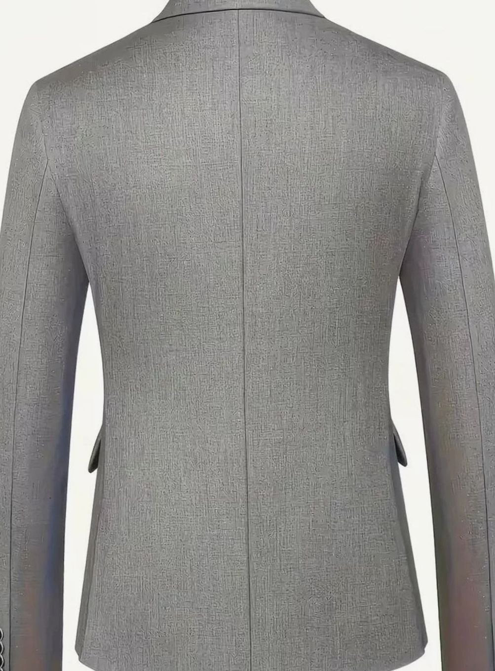 Men's Slim Fit Double-Breasted 3-Piece Suit with Waistcoat