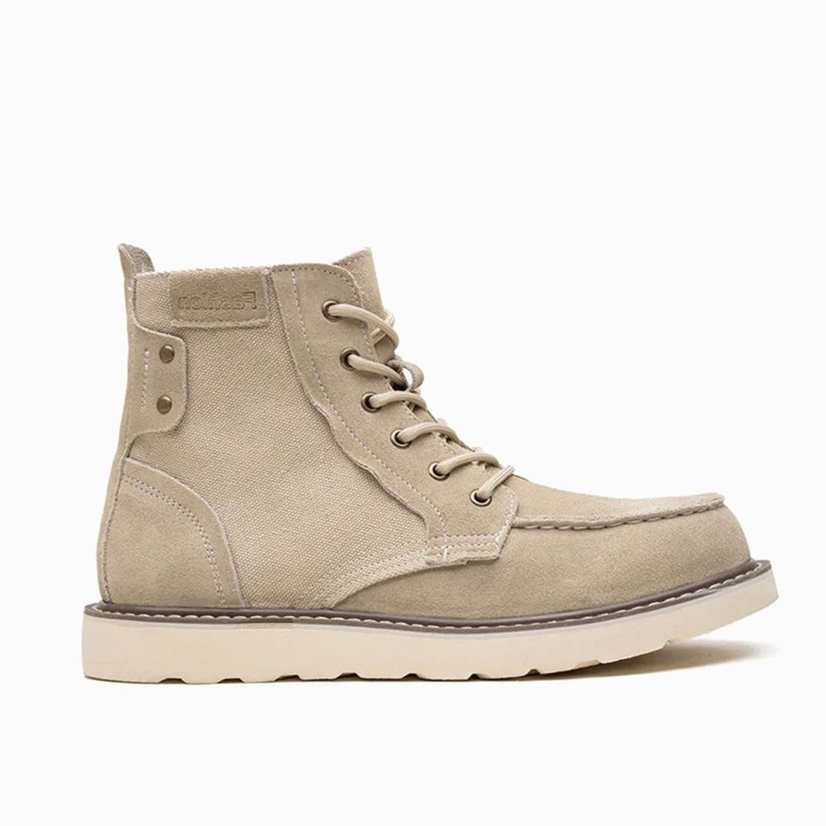 Men's Waterproof Leather Moc Toe Lace-Up Boots