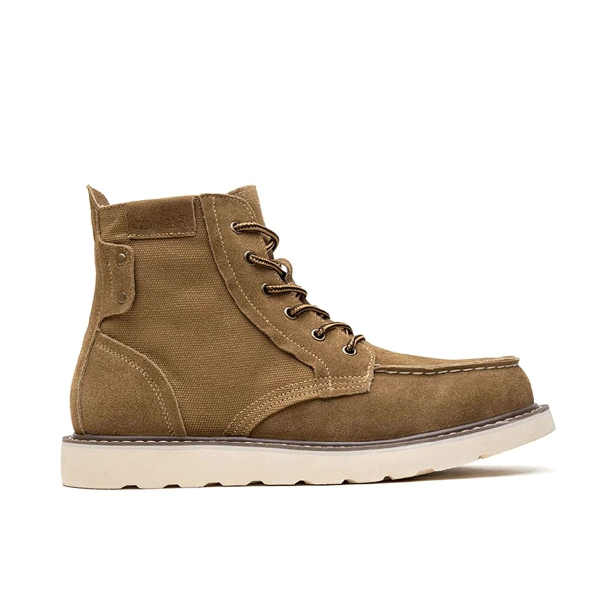 Men's Waterproof Leather Moc Toe Lace-Up Boots