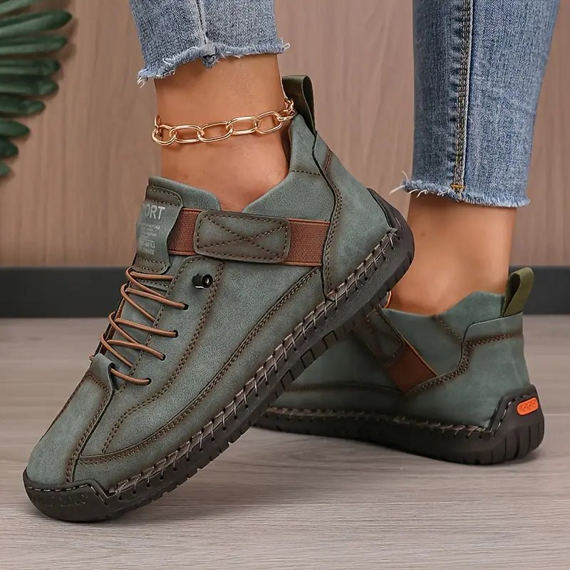 Men's Wide-Fit Orthopedic Arch-Support Leather Trainers