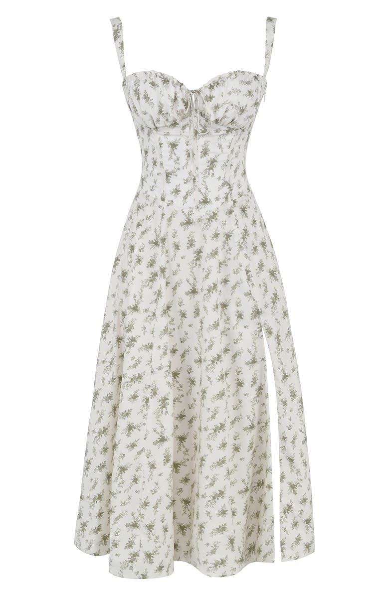 Women’s Elegant Corset Midi Dress - Classic A-Line Silhouette