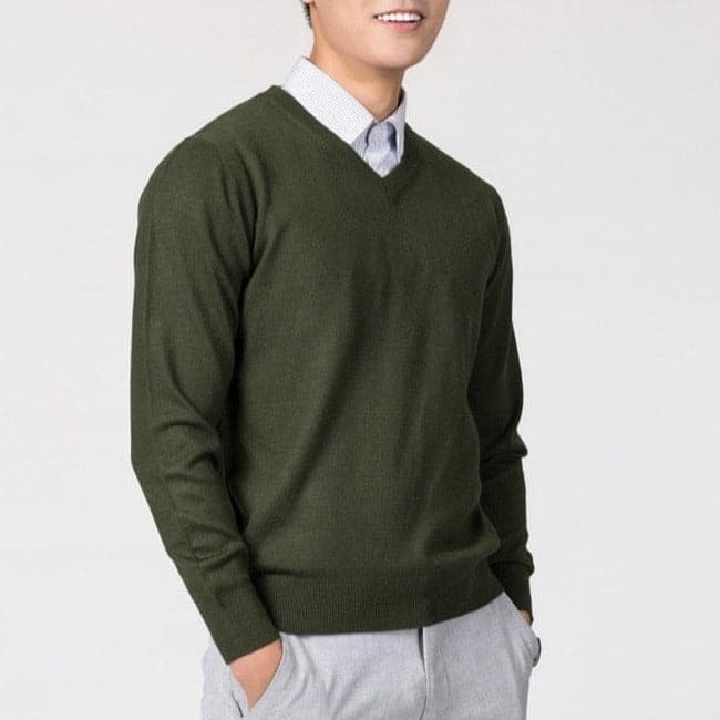 Men’s Classic V-Neck Sweater - Refined Everyday Knit