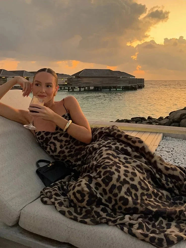 Maribel - Leopard Print Maxi Dress
