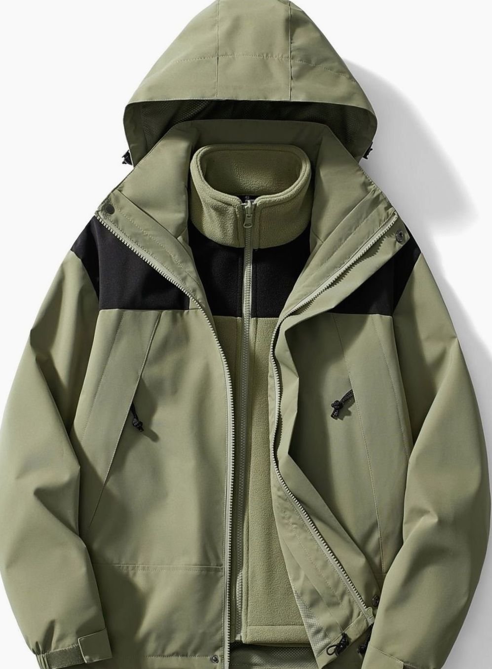 Women's 3-in-1 Waterproof Hooded Fleece Winter Jacket
