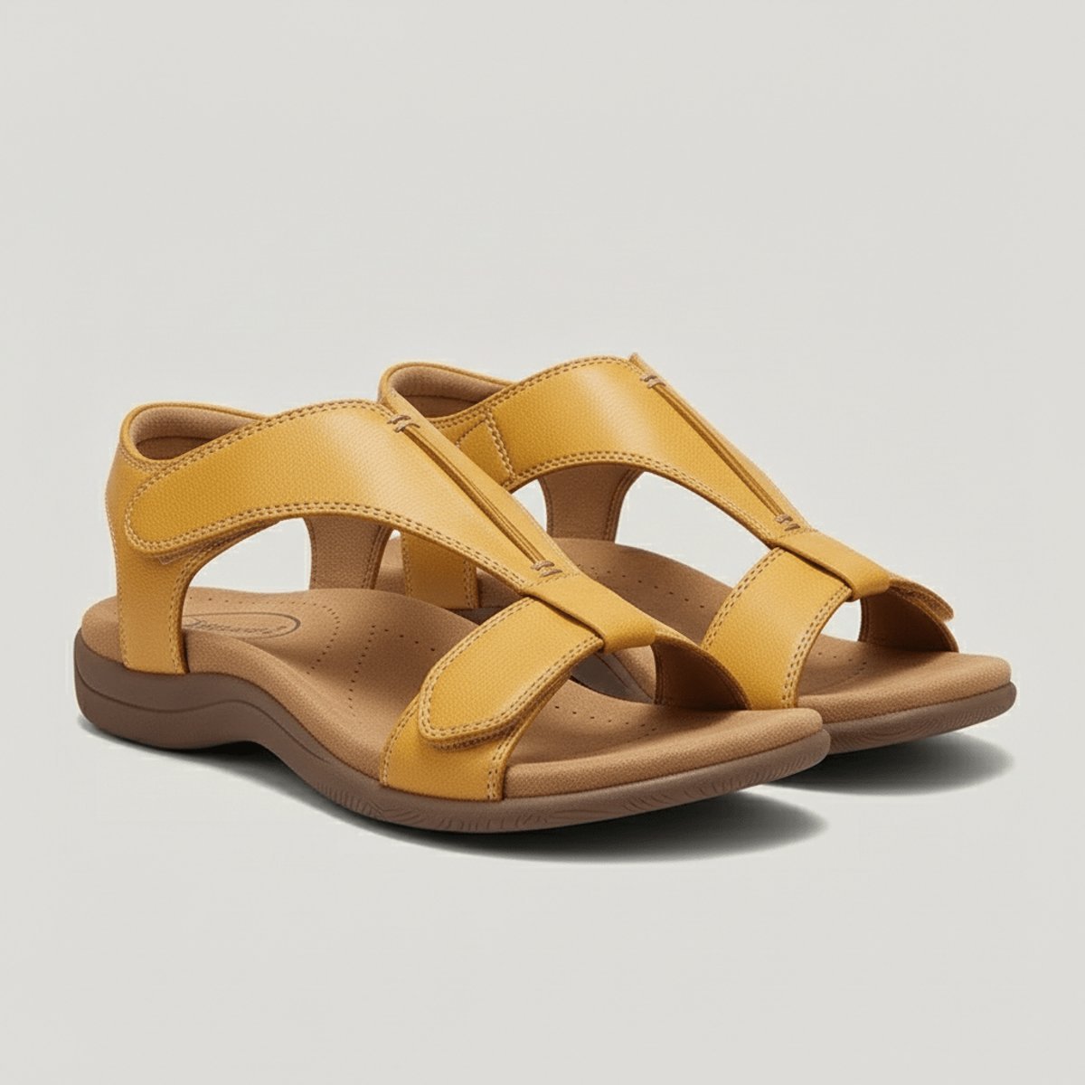 Women's Adjustable Velcro T-Strap Open-Toe Comfortable Sandals