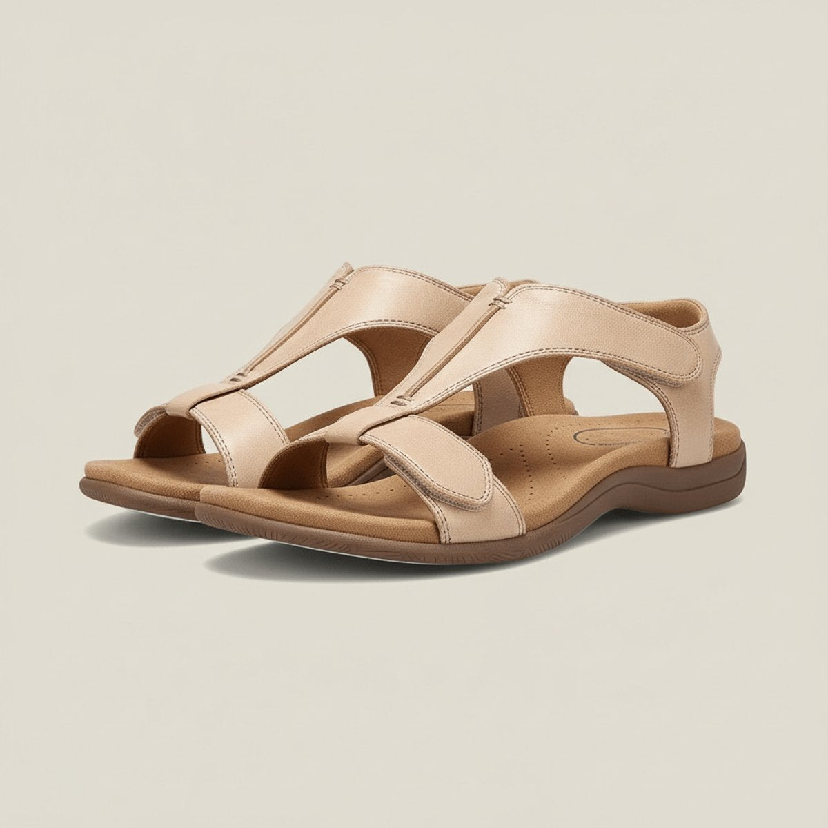 Women's Adjustable Velcro T-Strap Open-Toe Comfortable Sandals