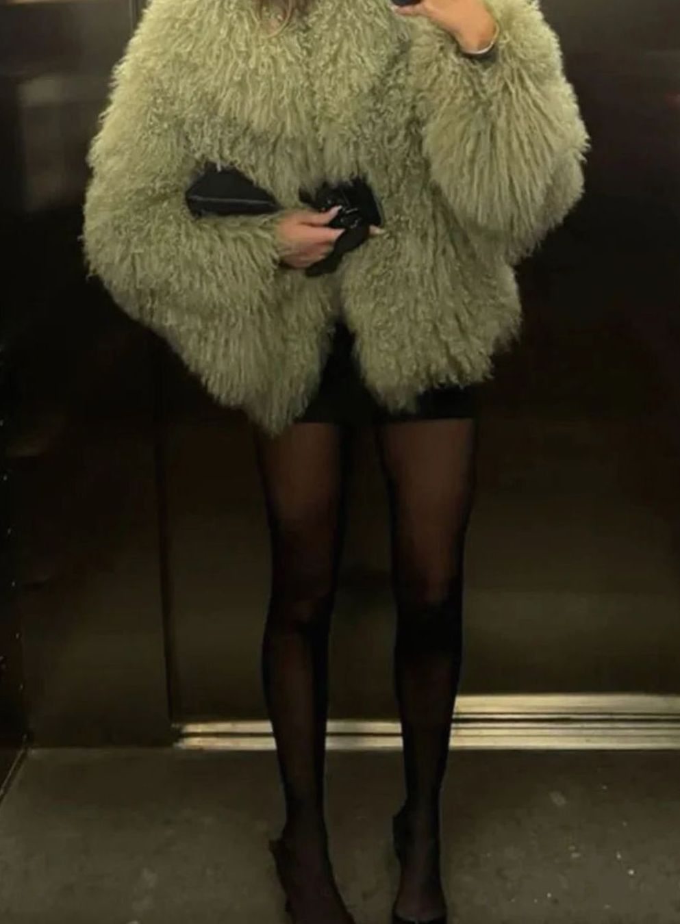 Women's Chic Faux Fur Short Coat Shaggy Texture