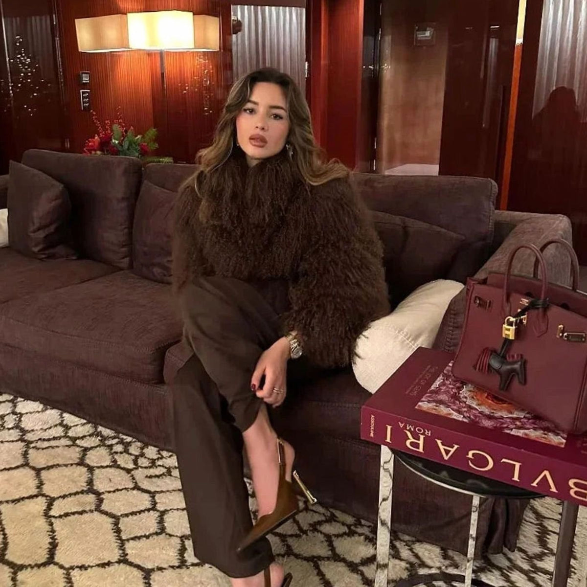 Women's Chic Faux Fur Short Coat Shaggy Texture