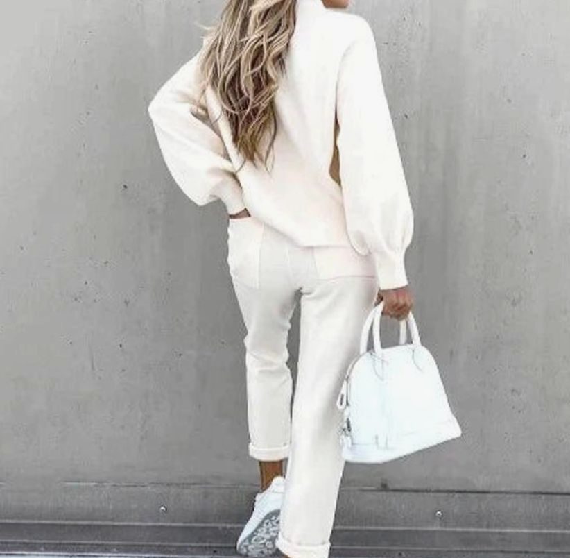 Women's Cosy Two-Piece Relaxed-Fit Drawstring Tracksuit Outfit