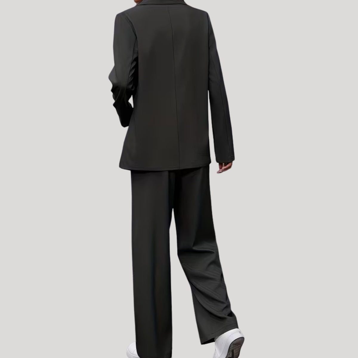 Women's Double-Breasted Wide-Leg Trouser Suit Set