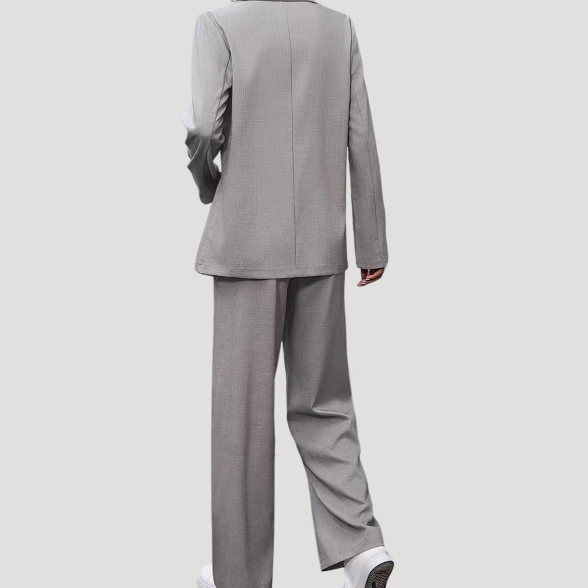 Women's Double-Breasted Wide-Leg Trouser Suit Set
