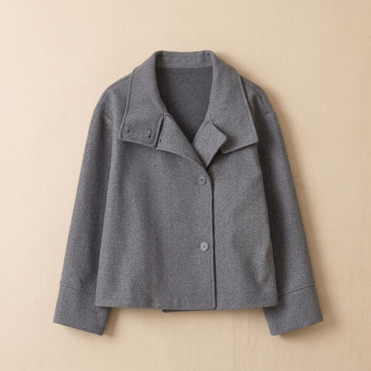 Women's Double-Breasted Wool-Blend Oversized Pea Coat