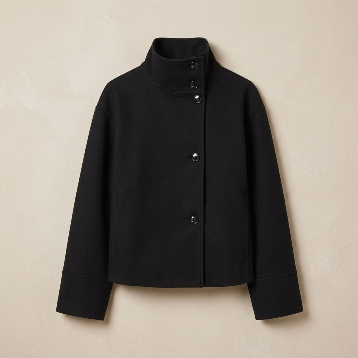 Women's Double-Breasted Wool-Blend Oversized Pea Coat