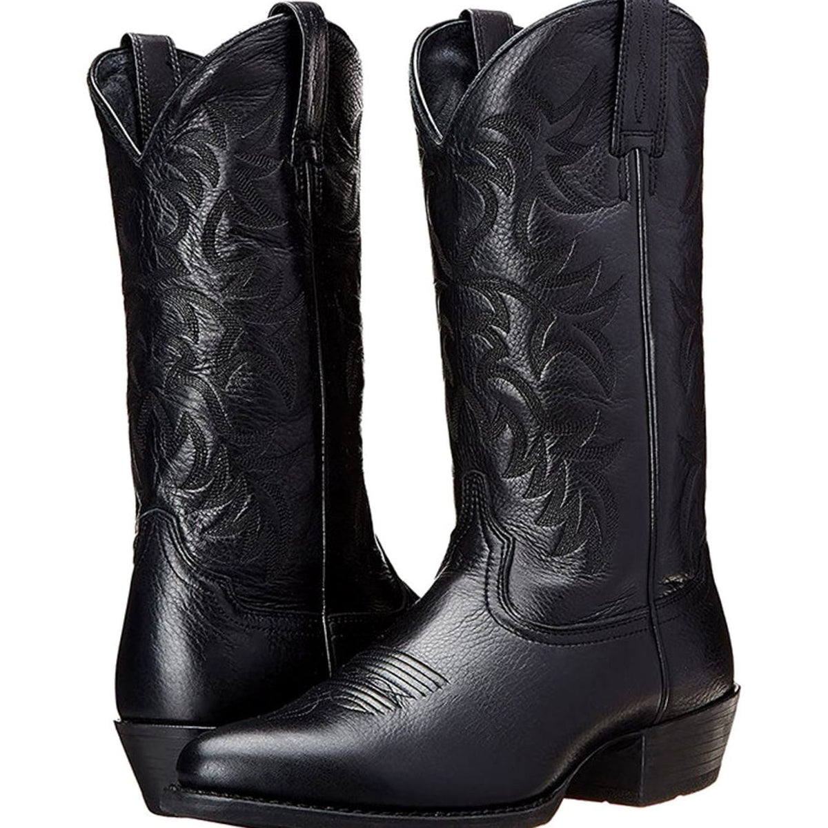 Women's Embroidered Western Cowboy Boots Low Block Heel