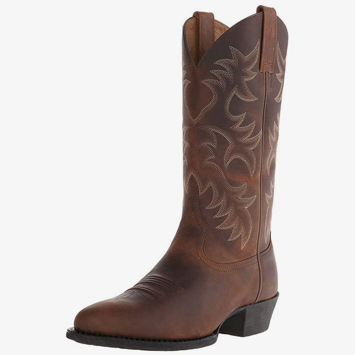 Women's Embroidered Western Cowboy Boots Low Block Heel