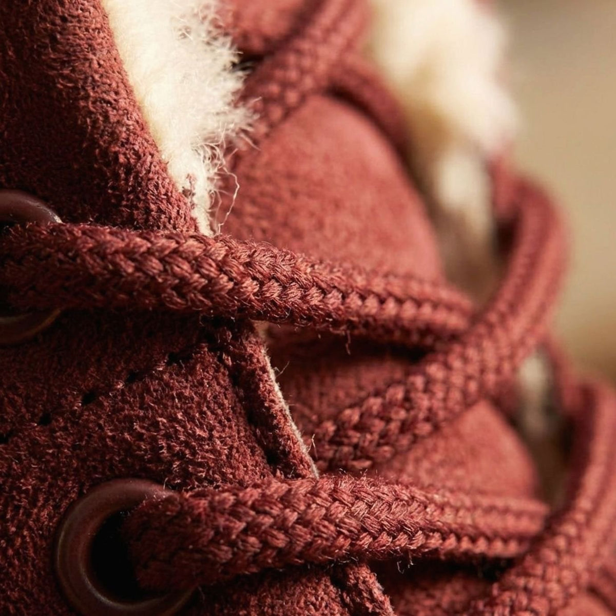 Women's Faux-Suede Fur-Lined Lace-Up Winter Ankle Boots