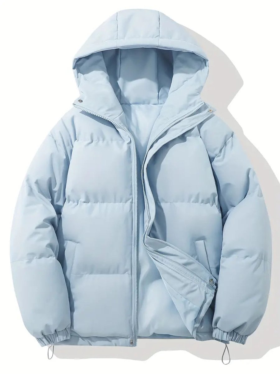 Women's Hooded Puffer Zip-Up Winter Jacket Oversized Fit