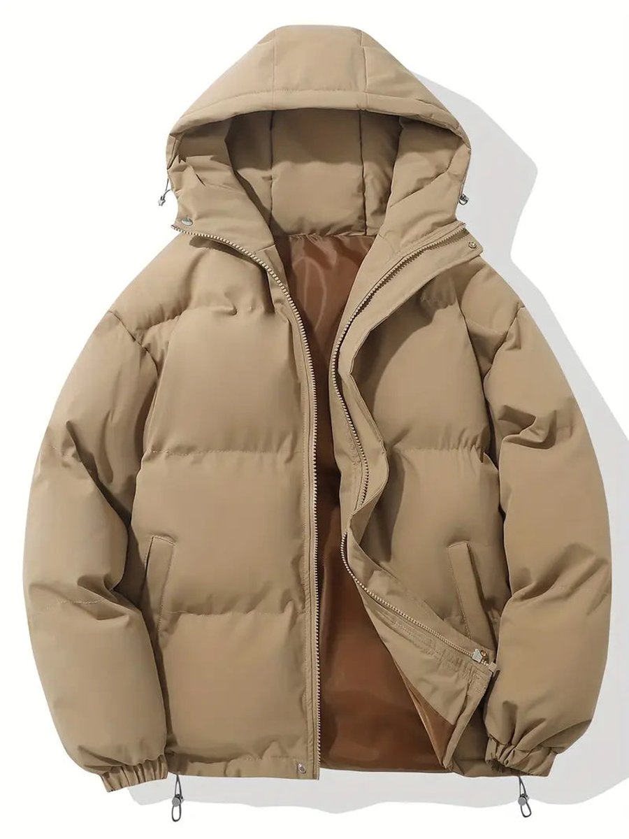 Women's Hooded Puffer Zip-Up Winter Jacket Oversized Fit