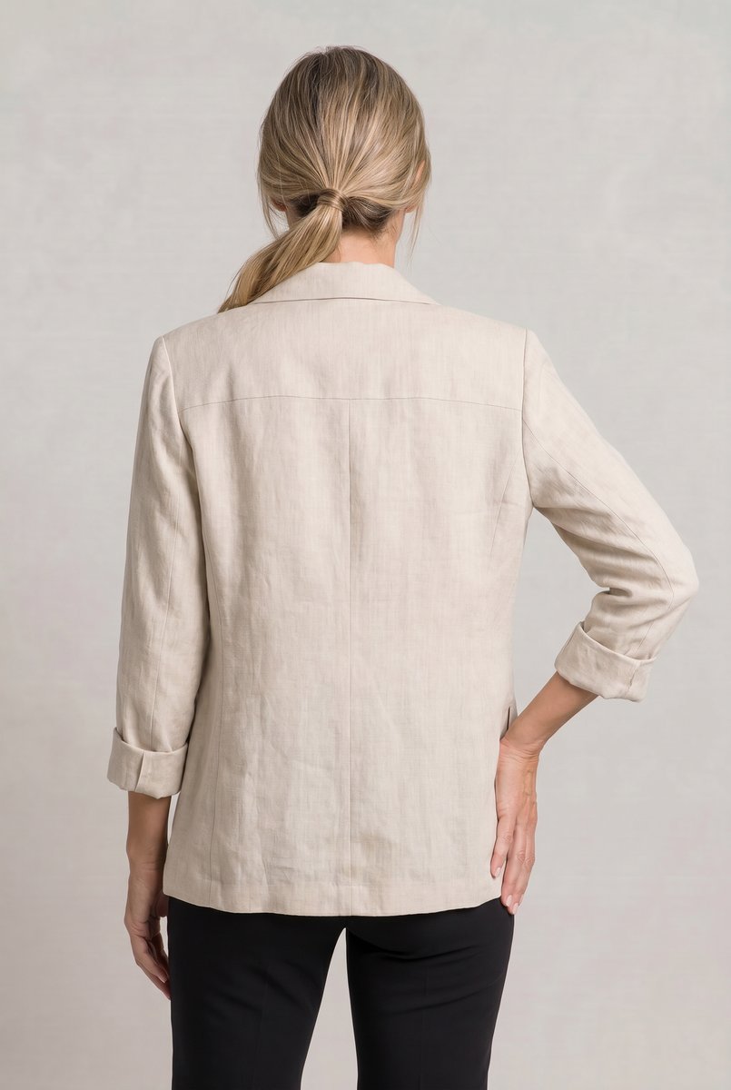 Women's Lightweight Single-Button Relaxed-Fit Summer Coat Blazer