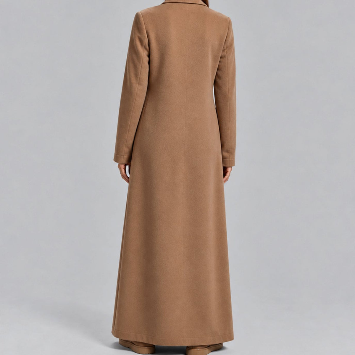 Women's Longline Warm Double Breasted Wool Coat