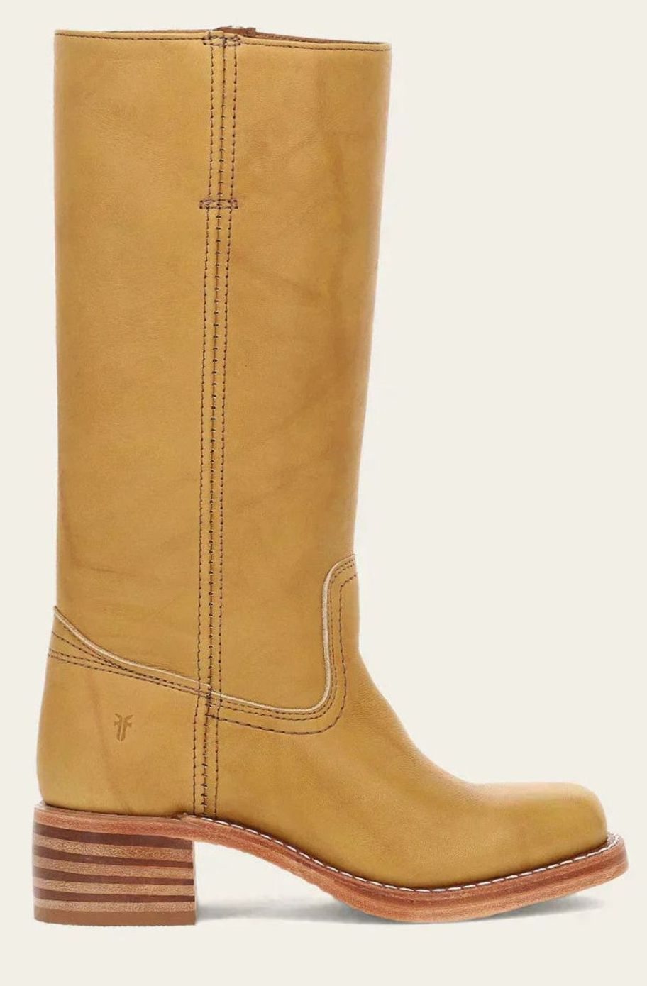 Women's Mid-Calf Stacked-Heel Slip-On Classic Western Boots