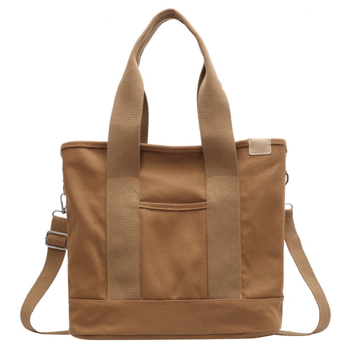 Women's Multifunction Adjustable Crossbody Canvas Tote Bag - Khaki